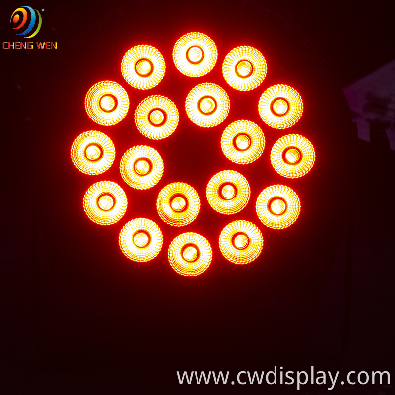 18pcs Waterproof Flat Led Par Light